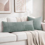 Fancy Homi 2 Packs Grey Blue Decorative Throw Pillow Covers 18x18 Inch - Image 6