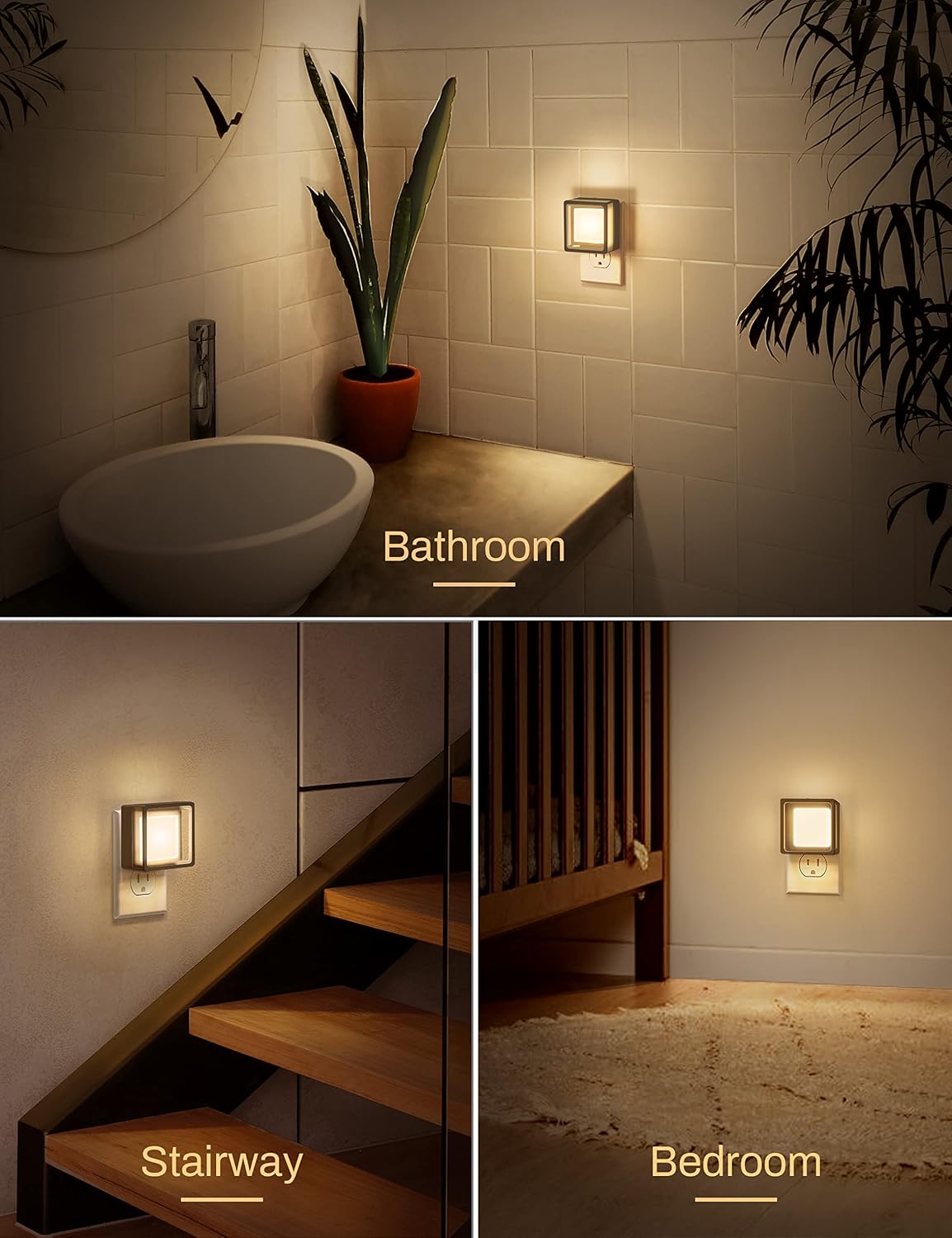 DORESshop LED Night Light,Night Lights Plug Into Wall [2 Pack],3000K