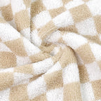 Jacquotha Beige Checkered Hand Towels - Set of 4, Cotton, 13"x29"