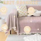 HANDONTIME Soild Couch Covers for Dogs Pink-Purple Sofa Covers Boho Cover for - Image 2