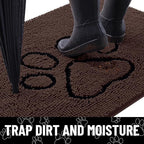 Smiry Dog Door Mat for Muddy Paws, Absorbent Dirt Trapper Non Slip Quick Dry - Image 2