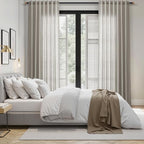 Silver Grey Linen Back Tab Curtains 84 Inch Length - Image 7