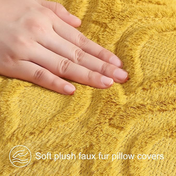 decorUhome Summer Throw Pillow Covers 12x20 Inch Set of 2, Soft Plush Faux Wool - Image 4
