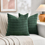 Fancy Homi 4 Packs Hunter Green Decorative Throw Pillow Covers 16x16 Inch - Image 5