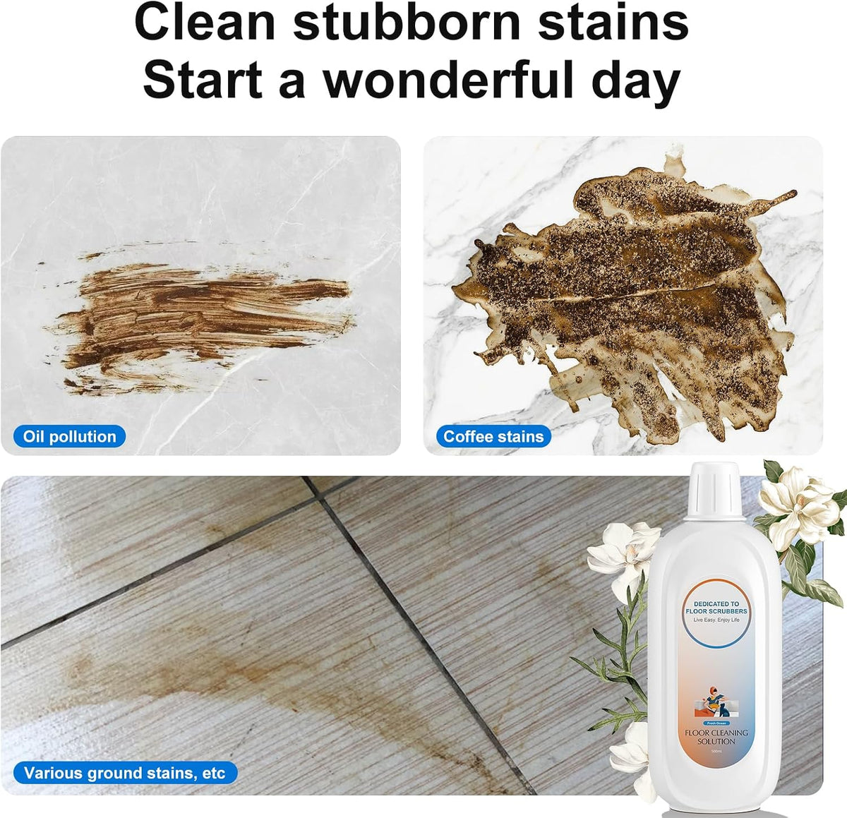 Nukisa 35.27 oz Ocean Scent Floor Cleaning Solution Compatible With Tineco