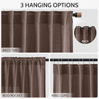 Cappuccino Linen Curtains 132 Inch Length - Image 2