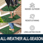 Colorxy Waterproof Doormat, Sturdy Natural Rubber Front Indoor Mat, Non Slip - Image 4