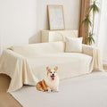MYSKY HOME Loveseat Cover Beige Couch Cover Sectional Couch Covers by MYSKYHOME