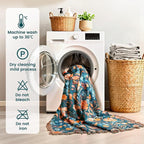 MSGKV Boho Throw Blanket for Couch 50"x60" Cotton Birds Floral Blanket Sofa - Image 8