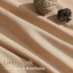 Nanspring Camel Linen Curtains for Living Room Extra Long 112 Inches Long Back - Image 4