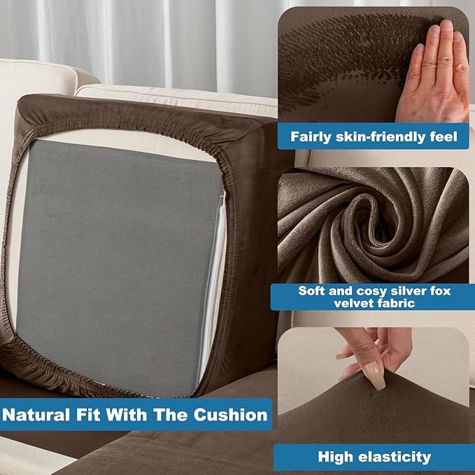 Couch Cover Velvet Chaise Cushion Cover - Image 6