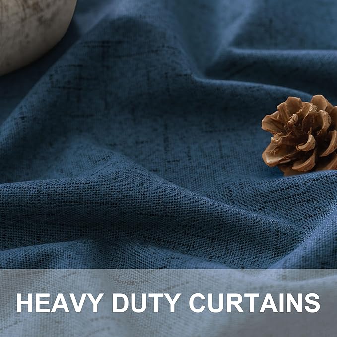 Pitalk Navy Blue Blackout Curtains - Image 3