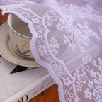 YJ YANJUN Vintage Lace Curtains 54 Inch Length-Victorian Floral Pattern - Image 5
