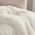 Bedsure GentleSoft Fuzzy Sherpa Faux Fur Twin Blanket Cream Cozy Gifts - Image 8