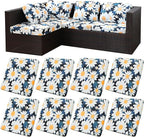 8Pcs Stretch Patio Cushion Covers, Outdoor Couch Covers Replacement, Outdoor by BIETYONE
