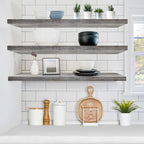 Sorbus Floating Shelves for Wall Storage (48 Inch, 2 Pack, Gray)