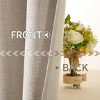 MIULEE 100% Blackout Linen Textured Curtains - Image 6