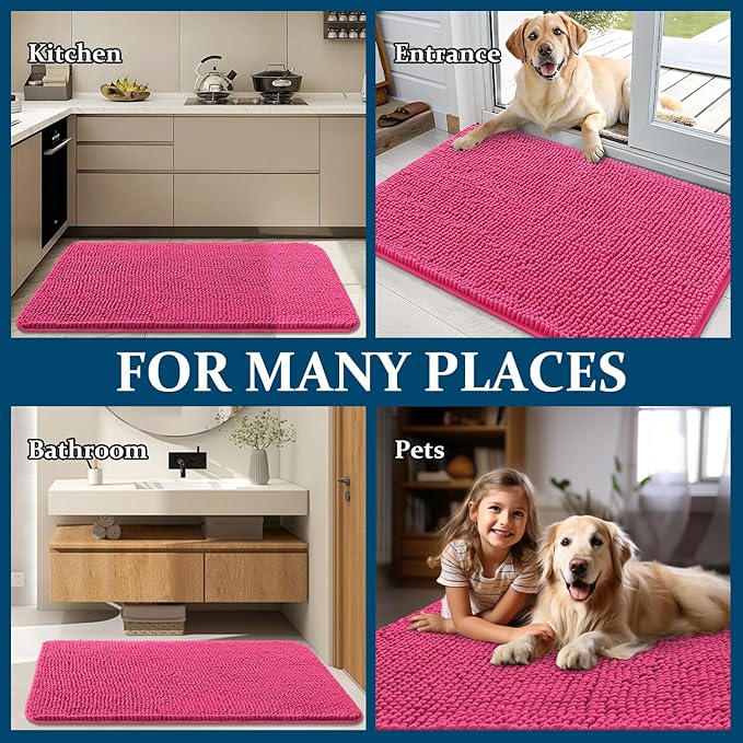OLANLY Dog Door Mat for Muddy Paws 59x24, Absorbs Moisture and Dirt, Absorbent - Image 8