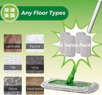 4-Pack Heavy-Duty Scrub Mop Pads for Swiffer Sweeper, Washable Refills