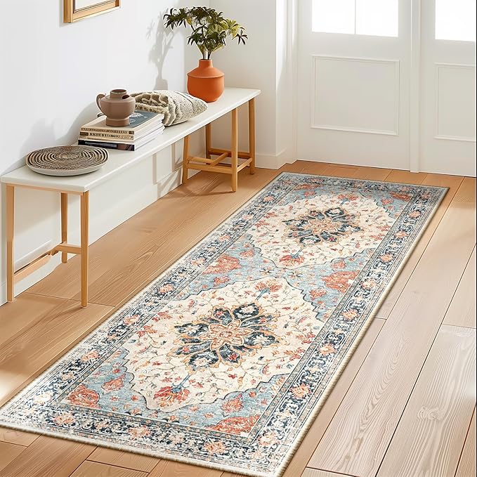 Area Rugs 2'x5' Runner Rug Non Slip Washable by RELEANY