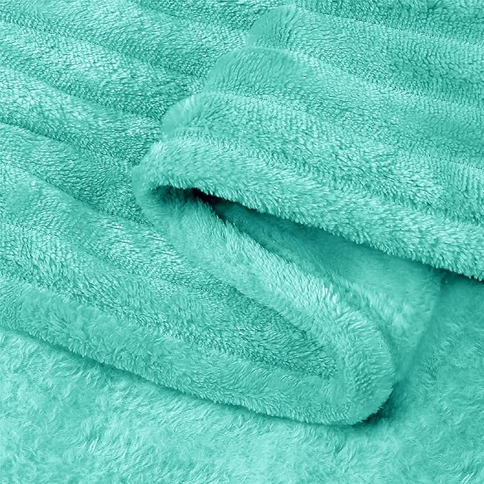 BEDELITE Fleece Blanket Twin Size – 3D Ribbed Jacquard Soft and Warm Decorative - Image 9