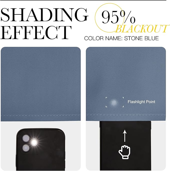 NICETOWN Thermal Insulated Curtains Blackout Draperies, Window Treatment Solid - Image 5