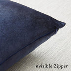 GIGIZAZA Navy Blue Velvet Pillow Covers 18x18, Square Solid Throw Pillow Covers - Image 5