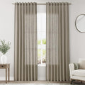 Mocha Linen Curtains 84 Inches Long by Nanspring