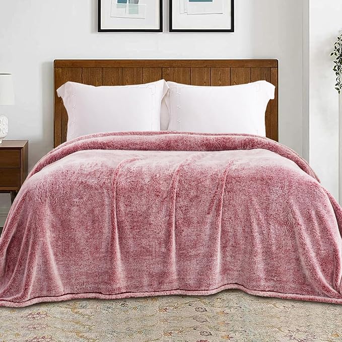 Exclusivo Mezcla Plush Fuzzy Fleece Throw Blanket Extra Large, Super Soft - Image 5