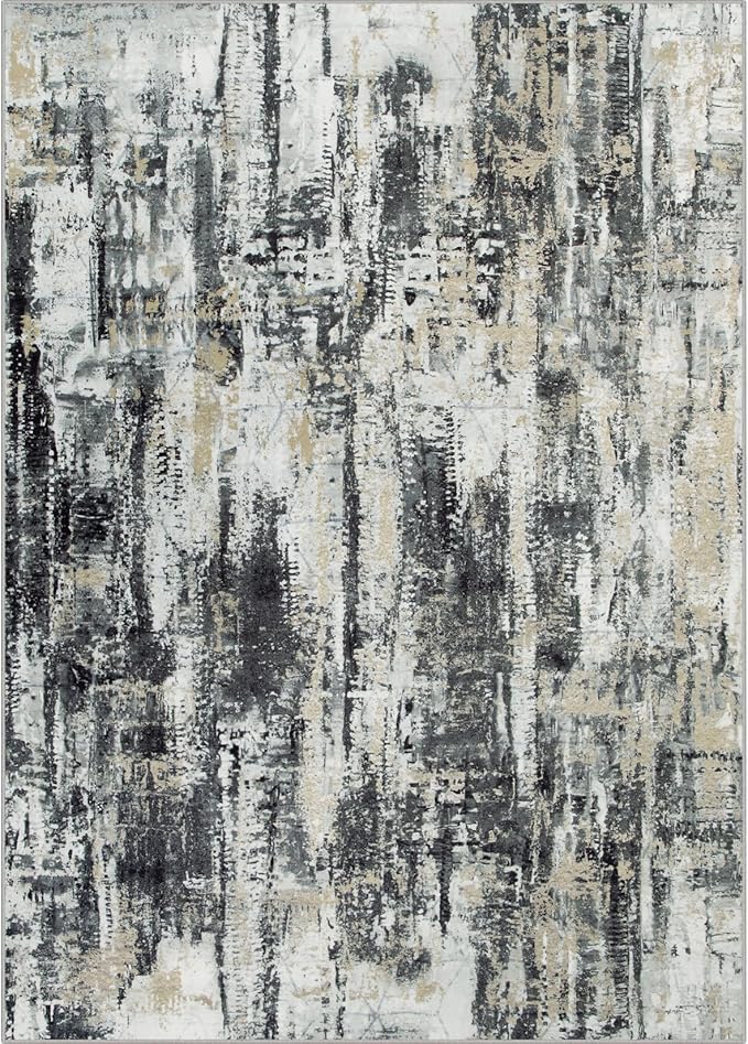 5x7 Area Rugs Washable Rug: Modern Abstract Living Room Rug Soft Anti-Skid Thin - Image 2