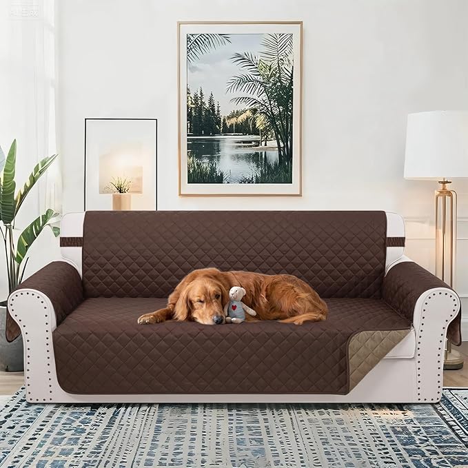 Reversible 4 Seater Sofa Cover 91 Inch Large Couch Cover Furniture Protector - Image 2
