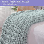 Bigacogo Chunky Knit Throw Blanket - Image 4