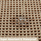 TYUU Waffle Bath Mat, Boho Bathroom Rugs Non Slip, 30x20 Beige