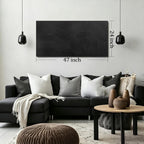 SKYRISE Hand Painted Textured Minimalist Abstract Wall Art 47x24 Inches