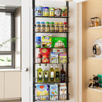 Delamu Adjustable Cabinet Door Organizer, 6 Tier Hanging Spice Rack
