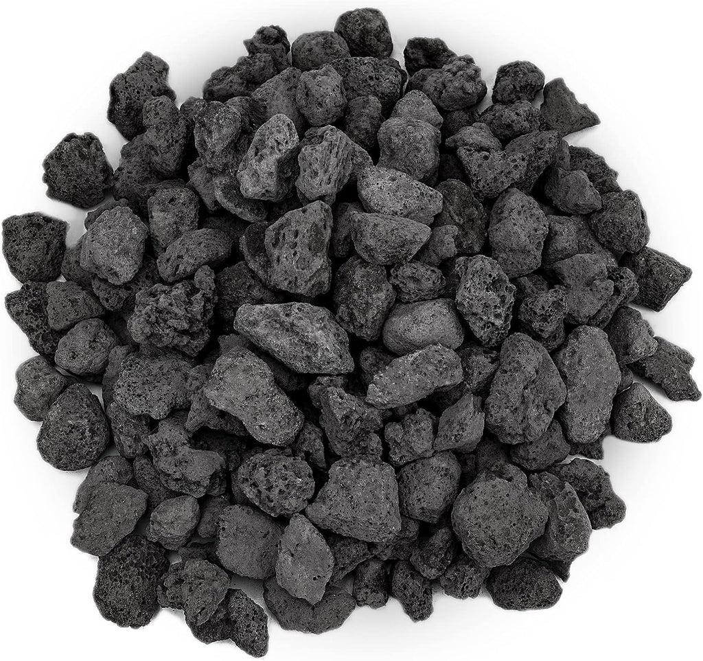 Onlyfire 10Lbs Black Lava Rock for Fire Pit/Fireplace/Gas Grill/Landscaping