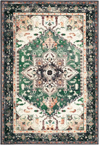 Yamaziot Washable Area Rug, 2x3 Small Entryway Rug Non-Slip Boho Vintage Rug - Image 2