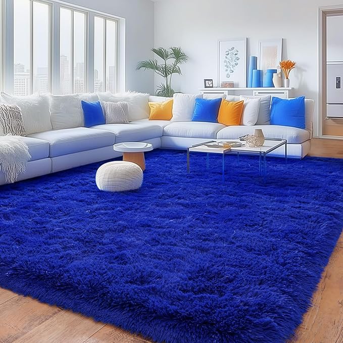 Rugs for Living Room 9x12, Soft Shaggy Modern Shag Area Rug for Bedroom by Quntue