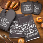 Sratte 6 Pcs Kitchen Decor Accessories Set, Kitchen, Dark Gray