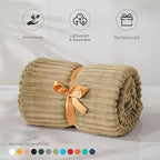 BEDELITE Fleece Blanket Twin Size – 3D Ribbed Jacquard Soft and Warm Decorative - Image 4