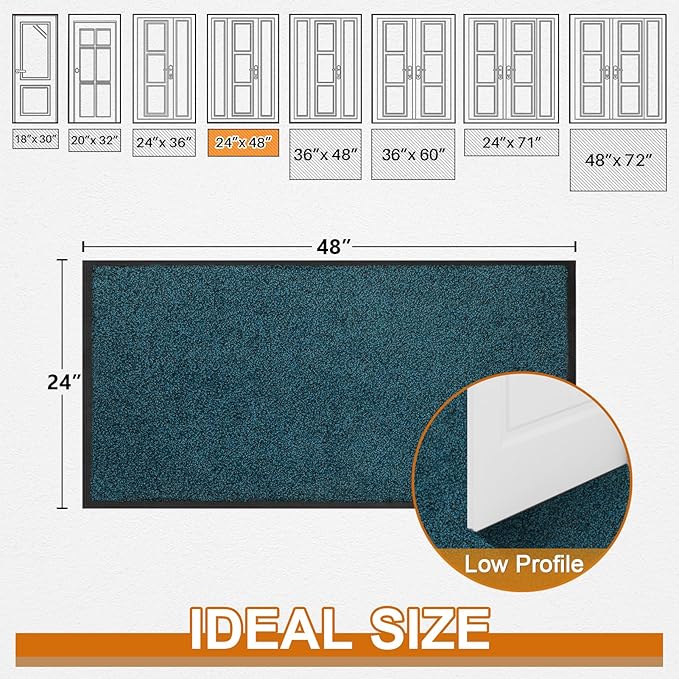 Mibao Front Door Mat, Dirt Trapper Welcome Mat - Image 2