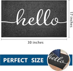 EARTHALL Door Mat Outside Inside Hello Doormat, Durable Floor Mat Non Slip Mat - Image 2