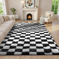 Ophanie Checkered Black & White Rug by Ophanie