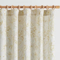 jinchan Floral Curtains 108 Inch Length Mustard Yellow Flower Linen Farmhouse by JINCHAN