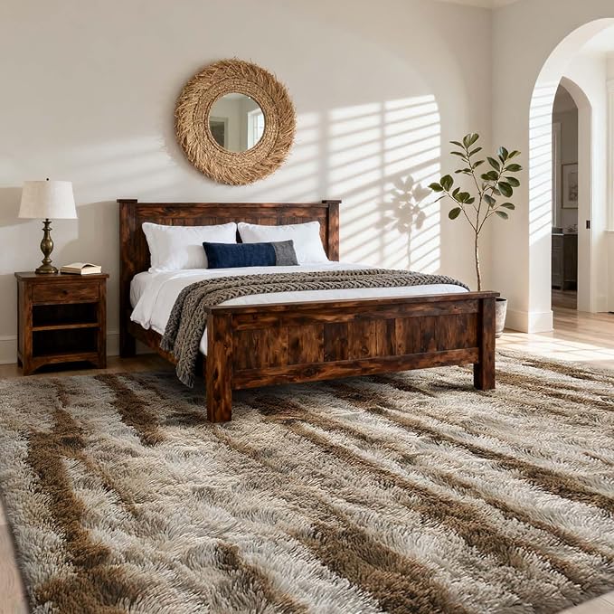 Area Rugs for Living Room, 6x9 Feet Soft Fluffy Shagg Plush Rug High Pile Large - Image 3