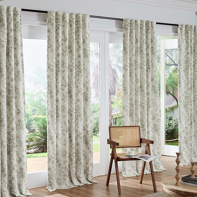 jinchan Blackout Floral Curtains - Image 7