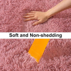 Soft Runner Rugs for Bedroom Hallways, 2x5 Blush Pink Fluffy Shag Throw Area - Image 7