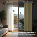 Deconovo Blackout Curtains, Thermal Insulated, W70 x L84 2 Panels, Back Tab - Image 3