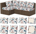 8Pcs Stretch Patio Cushion Covers, Outdoor Couch & Sofa Replacement Slipcovers by VORSHAPE