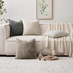 MIULEE Pack of 2 Couch Throw Pillow Covers 18x18 Inch Grey-White Modern Boho - Image 2